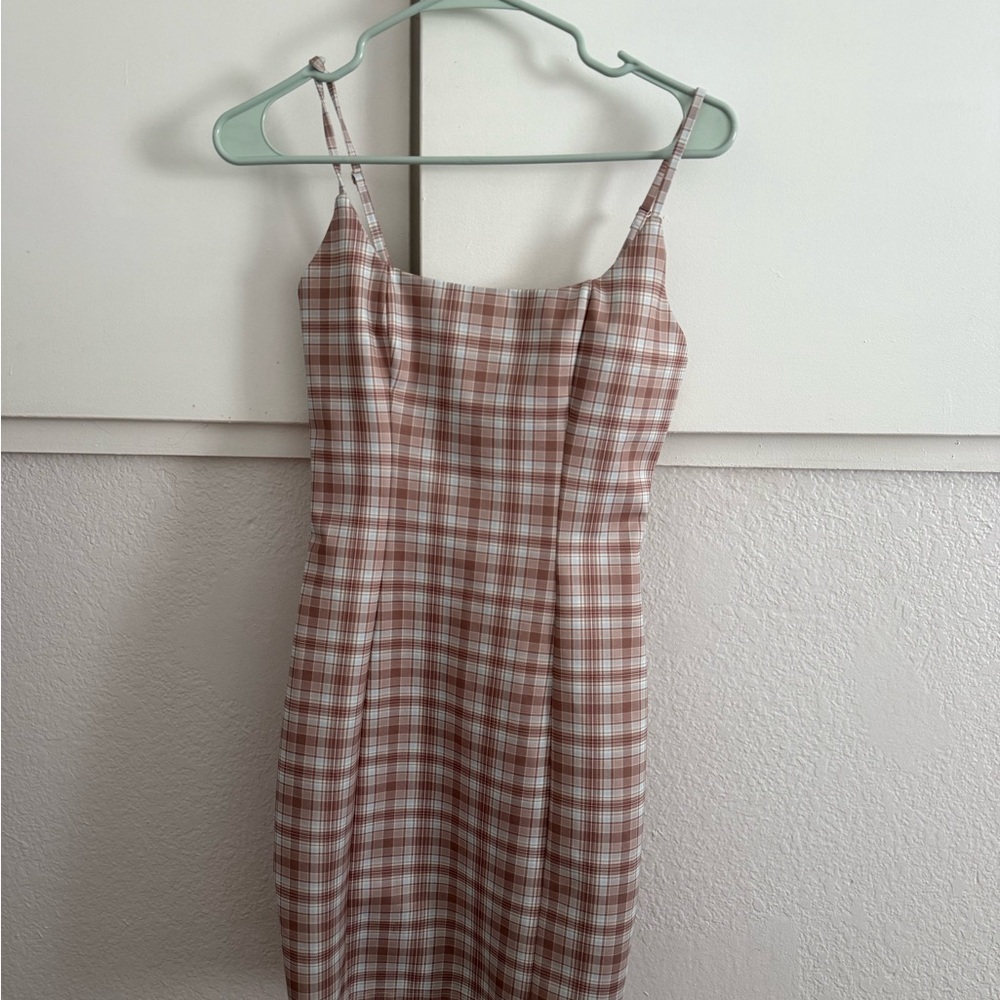 Plaid Sleeveless Dress